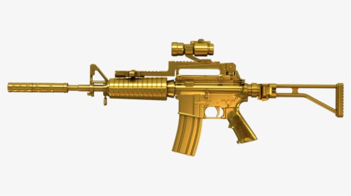 Gold Gun Png - Colt M4a1 Full Metal, Transparent Png, Transparent PNG