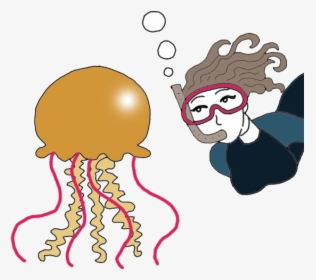Jellyfish - Scary Cartoon Jellyfish, HD Png Download, Transparent PNG