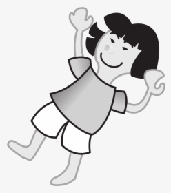 Asian Girl Falling Clip Arts - Woman Girl Falling Cartoon, HD Png Download, Transparent PNG