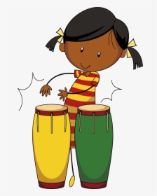 Drummer Clip Art African - African Drumming Clip Art, HD Png Download, Transparent PNG