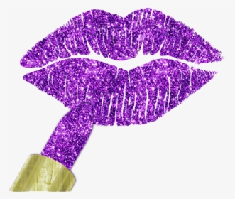 Purple Glitter Lipstick Png, Transparent Png, Transparent PNG