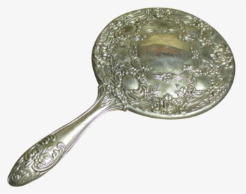Hand Mirror Png - Old Silver Hand Mirror, Transparent Png, Transparent PNG