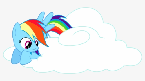 Artist Tiwake - Rainbow Dash On A Cloud Vector, HD Png Download, Transparent PNG