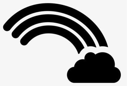 Rainbow With Cloud - No Cloud Rainbow Svg, HD Png Download, Transparent PNG