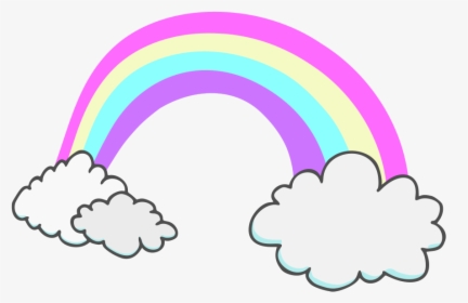 Rainbow With Clouds Vector Rainbow Clipart, Cloud Vector,, HD Png Download, Transparent PNG