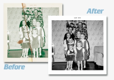 Before And After Look At Our Photo Restoration Service - Photograph, HD Png Download, Transparent PNG