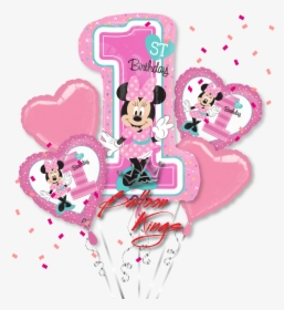 Minnie Mouse With Balloons Png, Transparent Png, Transparent PNG