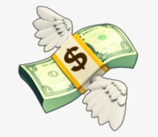 #emoji #green #money #iphone - Flying Money Emoji Transparent, HD Png Download, Transparent PNG