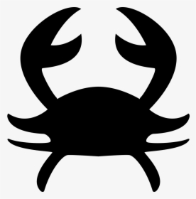 Cancer Astrological Sign Of Crab Silhouette - Cancer Crab Silhouette, HD Png Download, Transparent PNG
