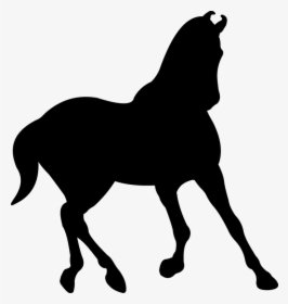 Silhouette, Saddle Horse, Black, Trot - Stallion, HD Png Download, Transparent PNG
