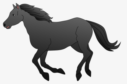 Horseshoe Clipart Horse Saddle - Black Horse Clipart, HD Png Download, Transparent PNG