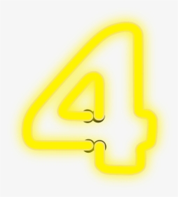 Neón, 4, Luces, Número, Amarillo, Eléctrica - Numero 4 Neon Png, Transparent Png, Transparent PNG