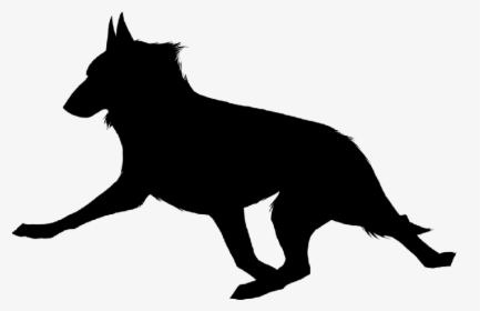 Full-black Running Dog Silhouette By Endworldk - Running Hound Silhouette Png, Transparent Png, Transparent PNG