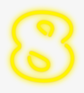 Neón, 8, Luces, Número, Amarillo, Eléctrica - Number 8 Neon Yellow, HD Png Download, Transparent PNG