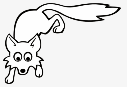 Fox Black And White Cute Fox Black And White Clipart - Fox Clip Art Black White, HD Png Download, Transparent PNG