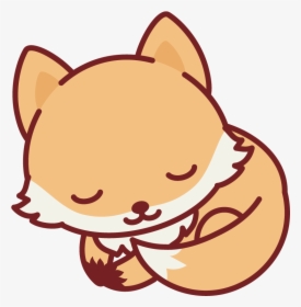 Sleeping Nerdy Fox - Cute Fox Drawing, HD Png Download, Transparent PNG