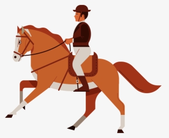Horseback Riding Drawing Cartoon, HD Png Download, Transparent PNG