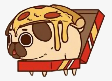 Cute Kawaii Pug Chibi Food Pizzafreetoedit - Puglie Pizza, HD Png Download, Transparent PNG