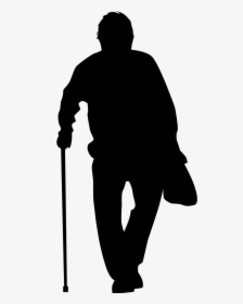 Black Man Silhouette At Getdrawings Com Free - Old Man Silhouette Transparent Background, HD Png Download, Transparent PNG