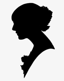 Silhouette Of Pregnant Woman Clipart - Victorian Girl Silhouette Head, HD Png Download, Transparent PNG