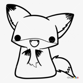 Drawing Celebrities Fox Huge Freebie Download For Powerpoint - Kawaii Cute Fox Drawing, HD Png Download, Transparent PNG