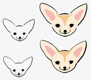 Cute, Fennek, Fox, Puppy, Design, Hand Drawn, Charming - Fennec Fox, HD Png Download, Transparent PNG
