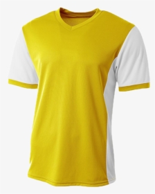 Youth Premier Soccer Jersey Nb3017 Gold White - Sport T Shirt Damen, HD Png Download, Transparent PNG