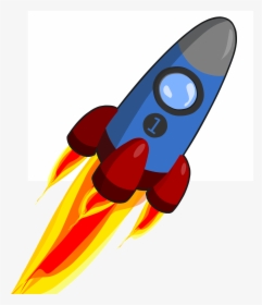 Animation Of Rocket Blue - Rocket Ship Cartoon Png, Transparent Png, Transparent PNG