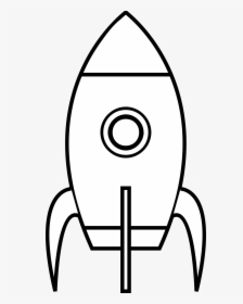 Rocket Ship Clipart Black And White, HD Png Download, Transparent PNG