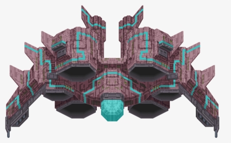 Carrier Boss Sprite - Spaceship Boss Sprite, HD Png Download, Transparent PNG
