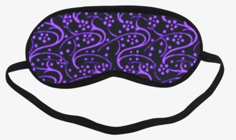 Vintage Swirl Floral Purple Black Sleeping Mask - Sleeping Mask Dinosaur Eyes, HD Png Download, Transparent PNG