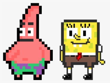 Spongebob And Patrick - Patrick Spongebob Pixel Art, HD Png Download, Transparent PNG