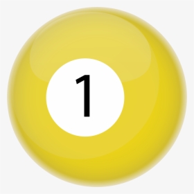 Clipart - 1 Ball - Billiard Ball, HD Png Download, Transparent PNG