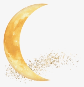 Transparent Gold Crescent Moon, HD Png Download, Transparent PNG