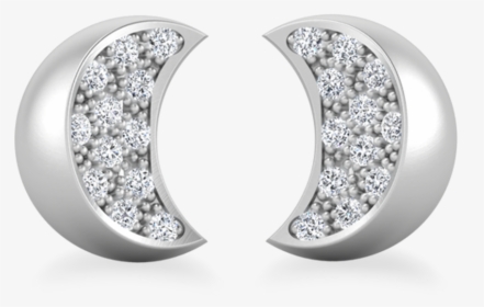 Crescent Moon Diamond Earrings - Earrings, HD Png Download, Transparent PNG
