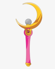 Sailor Moon Wand Transparent - Moon Stick Png, Png Download, Transparent PNG