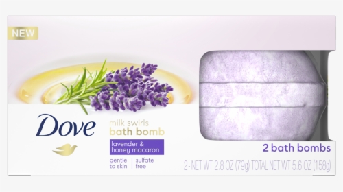 Dove Milk Swirls Bath Bomb Lavender & Honey Macaron - Dove Bath Bombs, HD Png Download, Transparent PNG