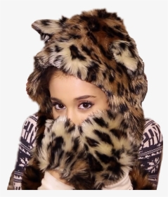 Arianagrande Santatellme Leopardo Cute Tumblr Beautiful - Santa Tell Me Mv, HD Png Download, Transparent PNG