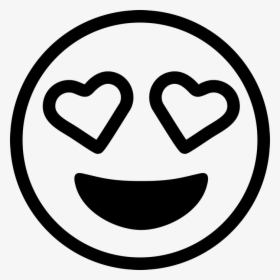 Emoji Eyes Png - Love Emoji Black And White, Transparent Png, Transparent PNG