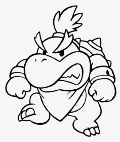 Bowser Jr Coloring Pages - Baby Bowser Coloring Pages, HD Png Download, Transparent PNG