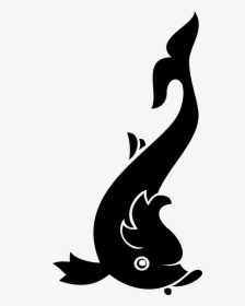 Marine Mammal Silhouette Dolphin Clip Art - Dolphin Fish Png Black Clipart, Transparent Png, Transparent PNG