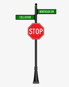 Stop Sign With Street Sign, HD Png Download, Transparent PNG