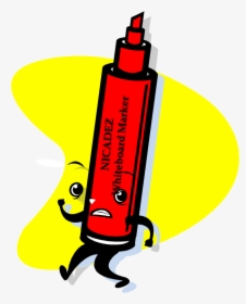 Dry Erase Markers Cartoon - Animated Dry Erase Marker, HD Png Download, Transparent PNG