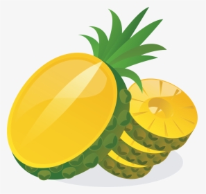 Transparent Piña Png - Cut Pineapple Clipart, Png Download, Transparent PNG