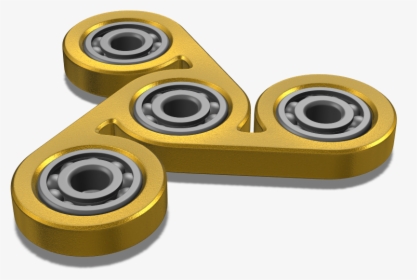 Gold Fidget Spinner Transparent Png - Golden Fidget Spinner Png, Png Download, Transparent PNG