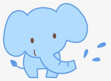 Elephant Child Cartoon Doll - Transparent Cute Baby Elephant Cartoon, HD Png Download, Transparent PNG