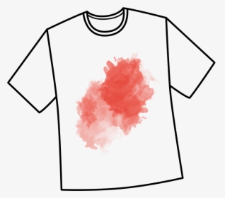 White Shirt With Red Stain, HD Png Download, Transparent PNG