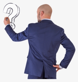 Businessman On Transparent Background Drawing A Question - Gentleman, HD Png Download, Transparent PNG