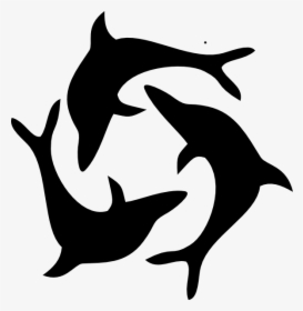 Dolphin Clipart Dolphin Tail - Dolphins Clipart Black And White, HD Png Download, Transparent PNG