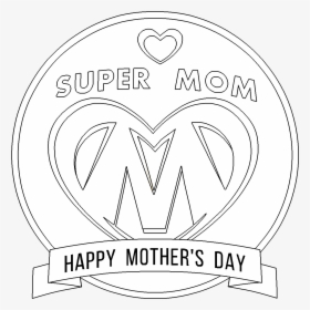 Supermom Logo Coloring - Emblem, HD Png Download, Transparent PNG